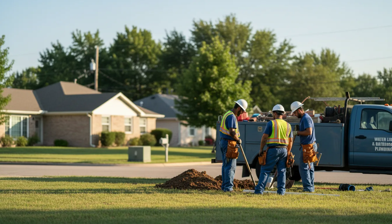 Residential water line and bathroom plumbing service in West Alexandria, OH